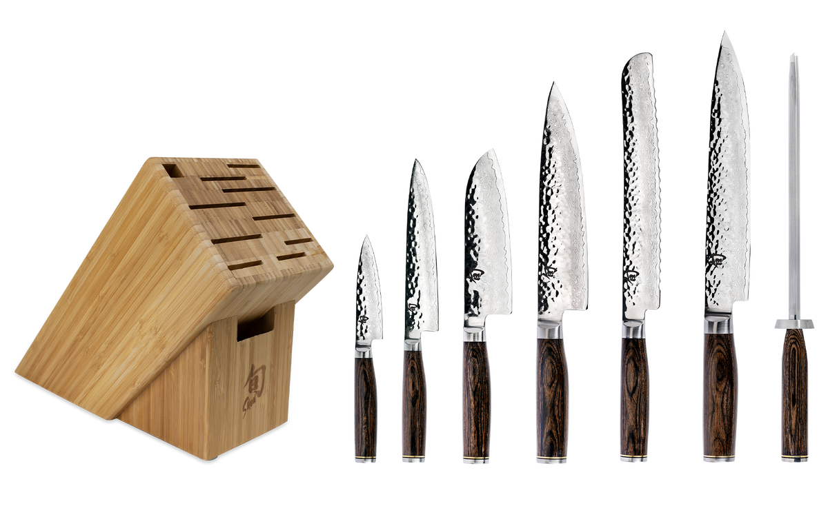 Shun Premier 8-Piece Professional Block Set — Walnut