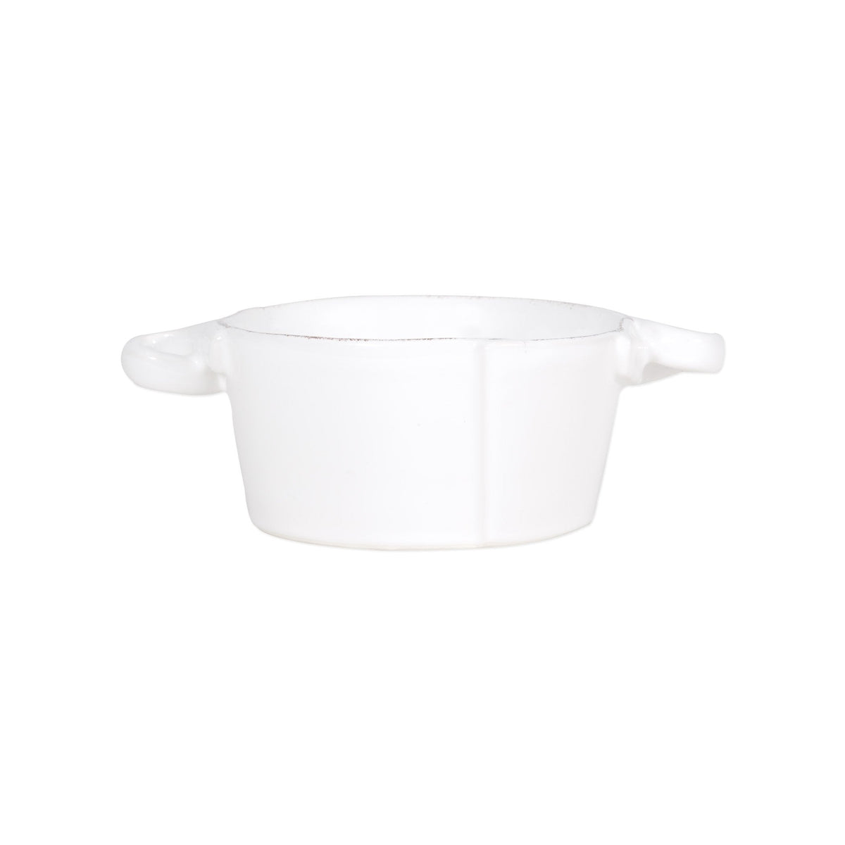 Lastra Small Handled Bowl White
