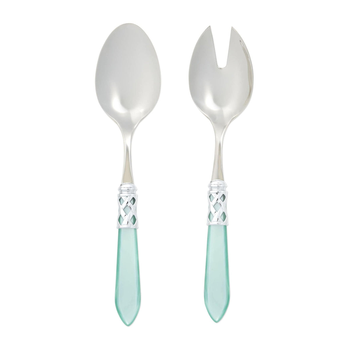 Aladdin Brilliant Salad Server Set Aqua