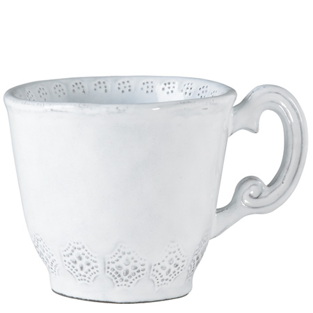 Vietri Incanto White Lace Mug