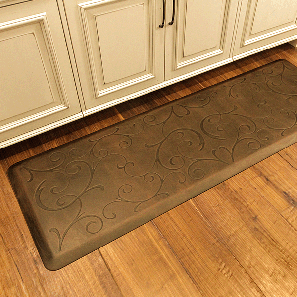 WellnessMats Original Anti-Fatigue Floor Mat 6' x 2' Brown